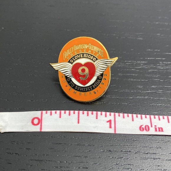 Harley-Davidson of Glendale Vintage Love Ride Pin - 1992 - Picture 2 of 3